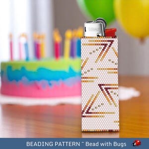Peyote Stitch Beaded Lighter Cover, SUMMER SQUASH by Bead with Bugs