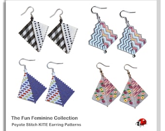 THE FUN COLLECTION: Peyote Stitch Beaded Earring Patterns by Bead with Bugs