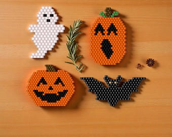 Beaded Ornament Pattern | Brick Stitch Design for Holiday Crafts, HALLOWEEN COLLECTION