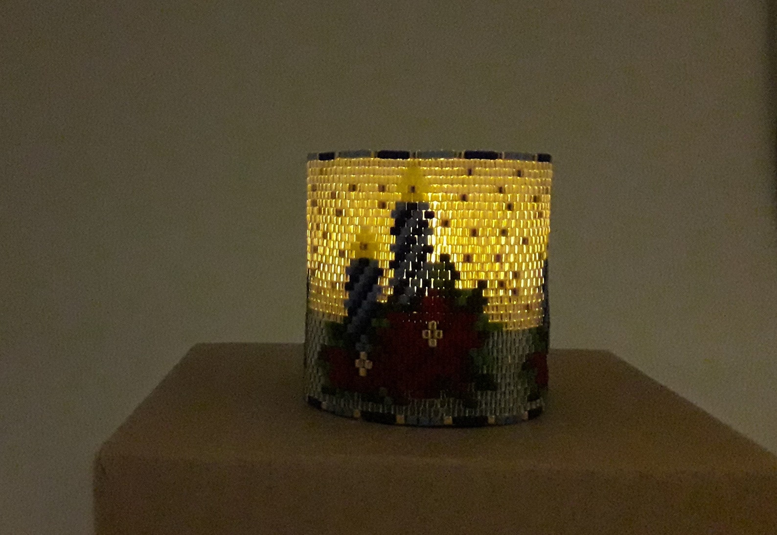 TEA LIGHT COVER Peyote Stitch Tea Light or Votive Cover Etsy