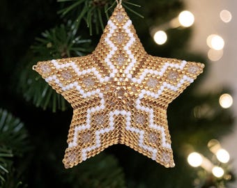 3D Peyote  Star Bead Pattern , The 2026 Festive Star,