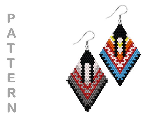 Brick stitch beaded earrings deals