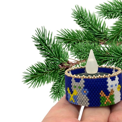 Tea Light Cover TUTORIAL Even Peyote Stitch Etsy