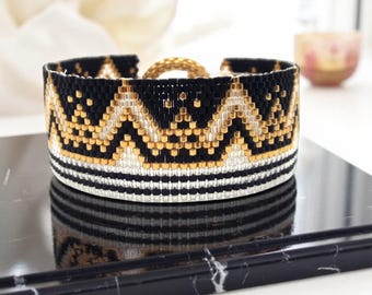 Peyote Stitch Beaded Bracelet Pattern by Bead with Bugs, Sweet Dreams, PDF Pattern