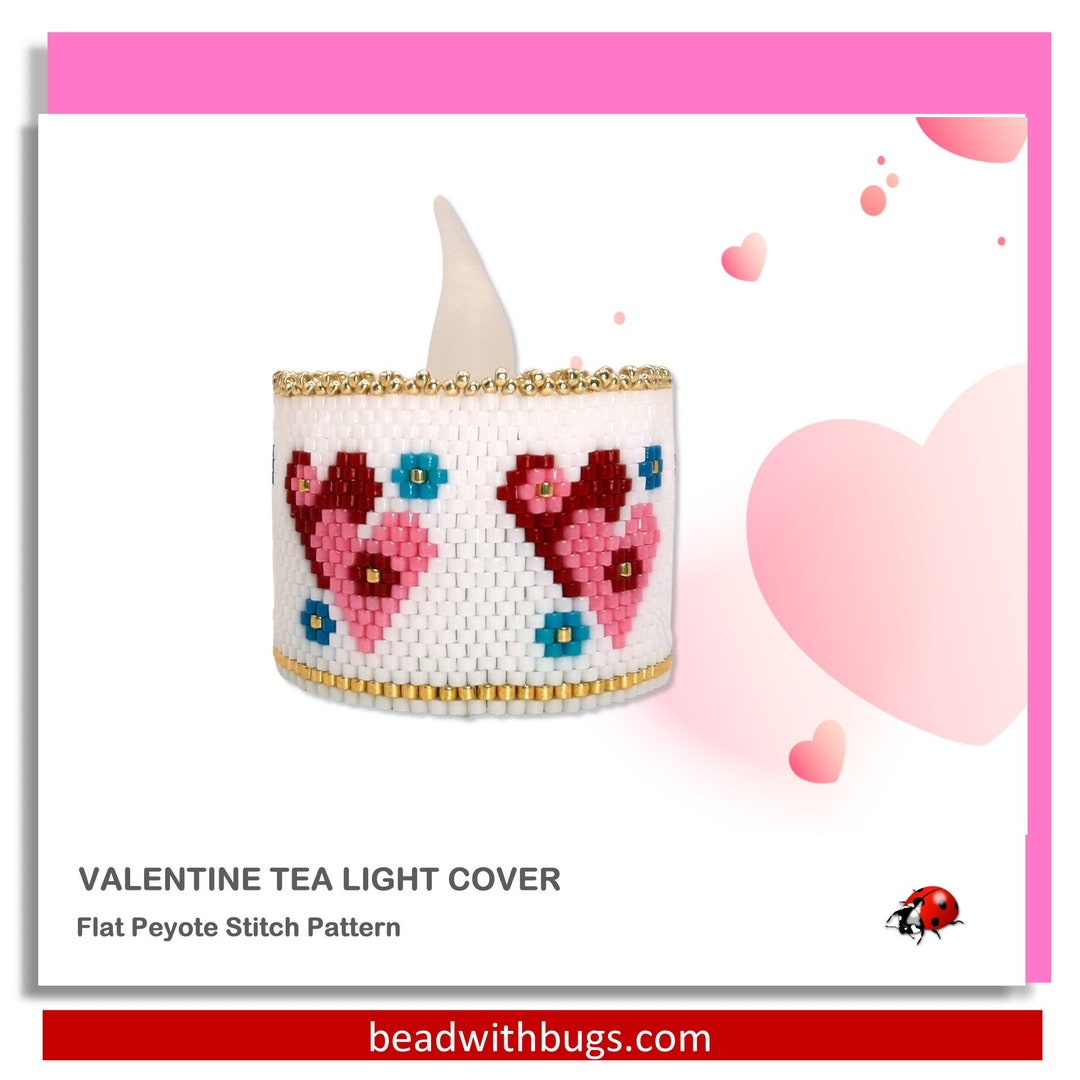 TEA LIGHT COVER Peyote Stitch Tea Light or Votive Cover Etsy