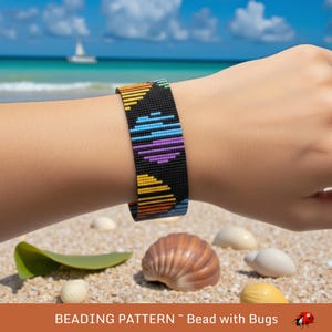 Loom Beaded Bracelet Pattern by Bead with Bugs, CARNABY STREET, PDF