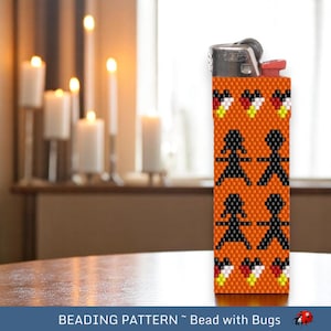Peyote Stitch Beaded Lighter Cover, EVERY CHILD MATTERS by Bead with Bugs