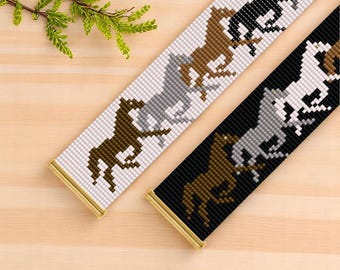 Loom Beaded Bracelet Pattern by Bead with Bugs, HORSES, PDF