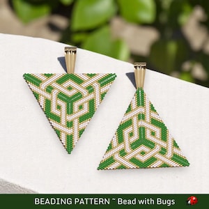 3D Beaded Peyote Pendant Pattern by Bead with Bugs, Celtic Knot beaded pendant, PDF