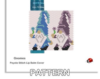 GNOMES:  Beaded Lip Balm Cover by Bead with Bugs