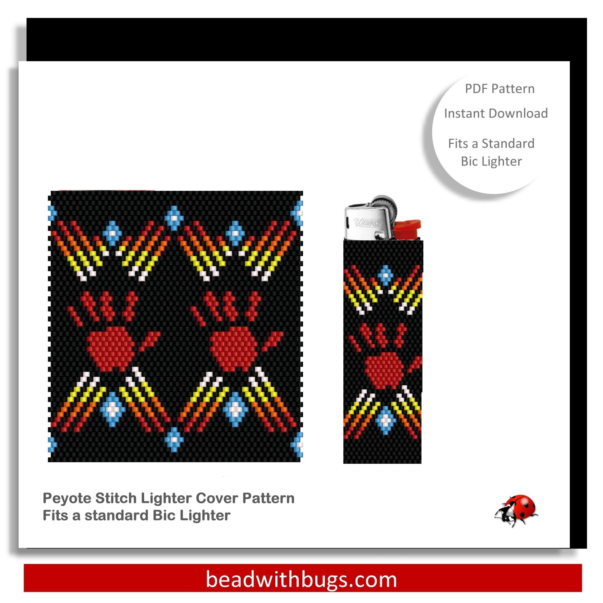 SILENCED: Peyote Stitch Beaded Lighter Cover by Bead With Bugs - Etsy silenced-peyote-stitch-beaded-lighter-cover-by-bead-with-bugs-etsy