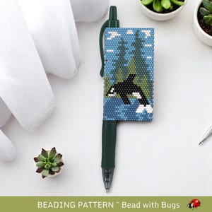 Beaded Orca Pen Cover Pattern: Pilot G-2 (PDF Pattern)