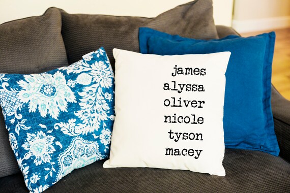 Family Names Throw Pillow Cover Name Buy Pillow Covers, decorative Cushion