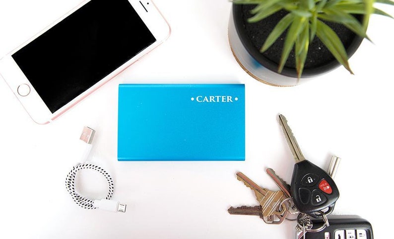 4000 mAh Power Bank Birthday Gift Personalized Powerful Power Banks Bridesmaid Gift Etched Gift for Her Portable Cell Phone Charger
