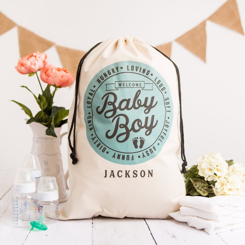 Personalized Jumbo Baby Gift Bags Perfect for Baby Shower Etsy