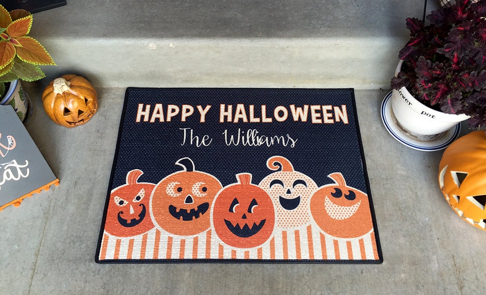 Personalized Unique Halloween Decor Halloween Doormat Etsy