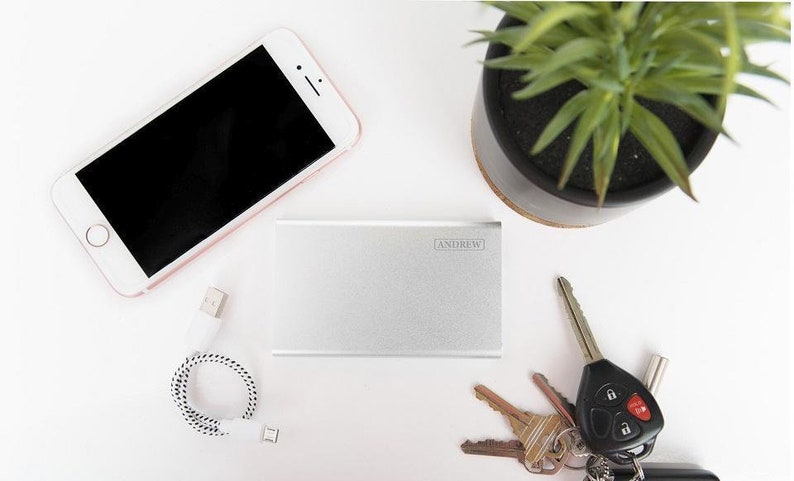 4000 mAh Power Bank Birthday Gift Personalized Powerful Power Banks Bridesmaid Gift Etched Gift for Her Portable Cell Phone Charger
