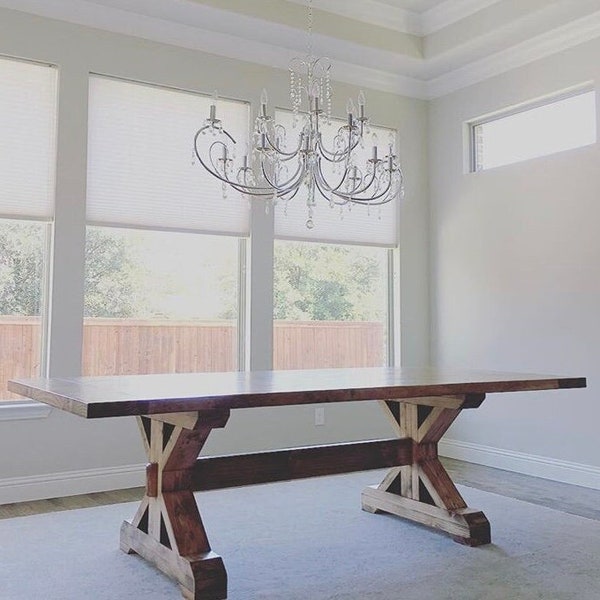 Trestle Dining Table Etsy