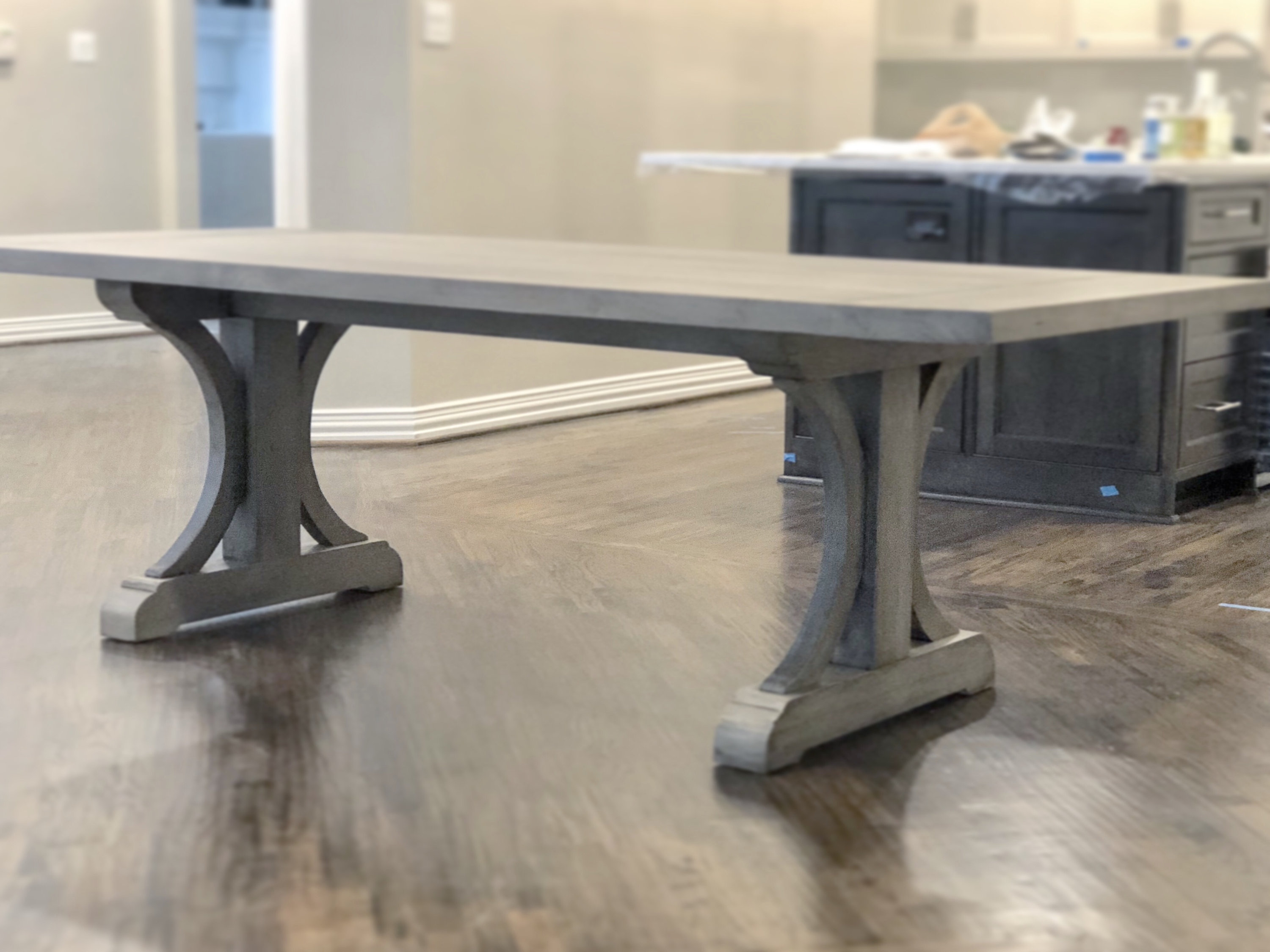 Solid Wood Handmade Curved Base Dining Table FREE SHIPPING Etsy Canada