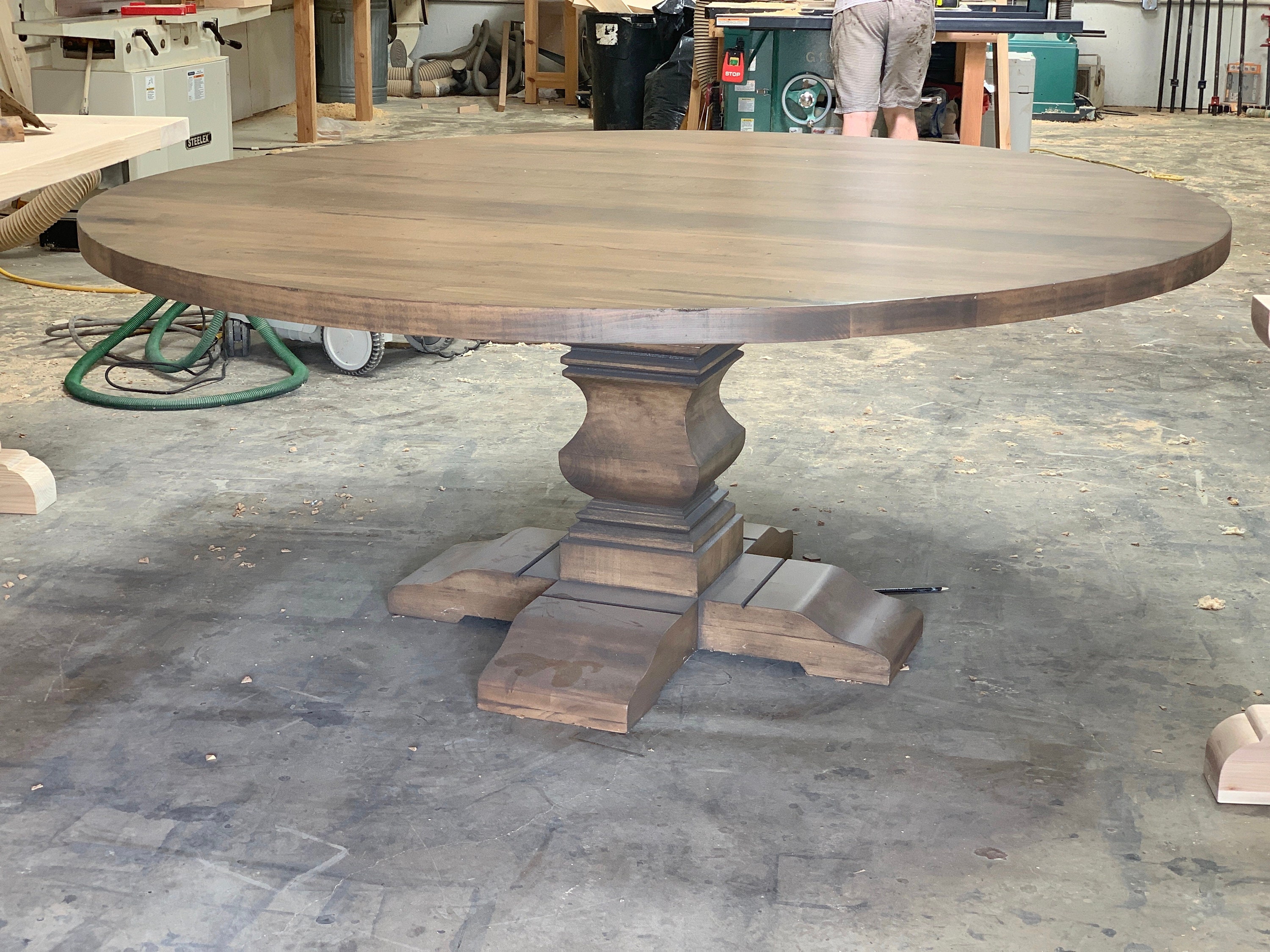 Solid Wood Handmade Round Pedestal Dining Table FREE SHIPPING Etsy