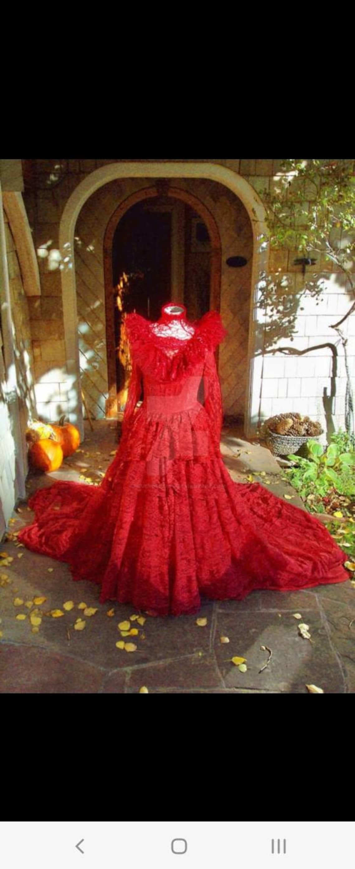 Lydia Wedding Dress Red Beetlejuice Etsy