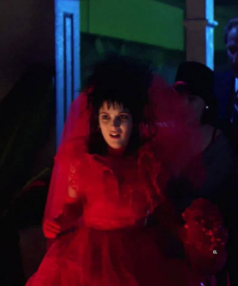 Lydia Wedding Dress Red Beetlejuice - Etsy