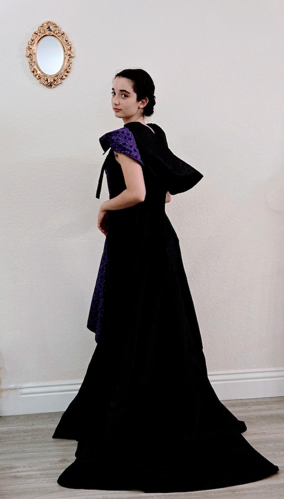 Halloween Witch Dress, Black Hooded Cape, Gothic Vampire Costume