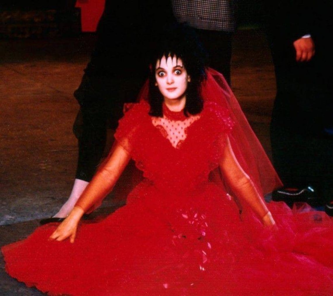 Lydia Wedding Dress Red Beetlejuice Etsy