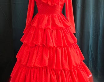 lydia from beetlejuice red dress Kids Bride Costume - Beetlejuice, Red, Medium neck Short sleeves Pullover style Material Lydia Wedding Dress, Red, Beetlejuice