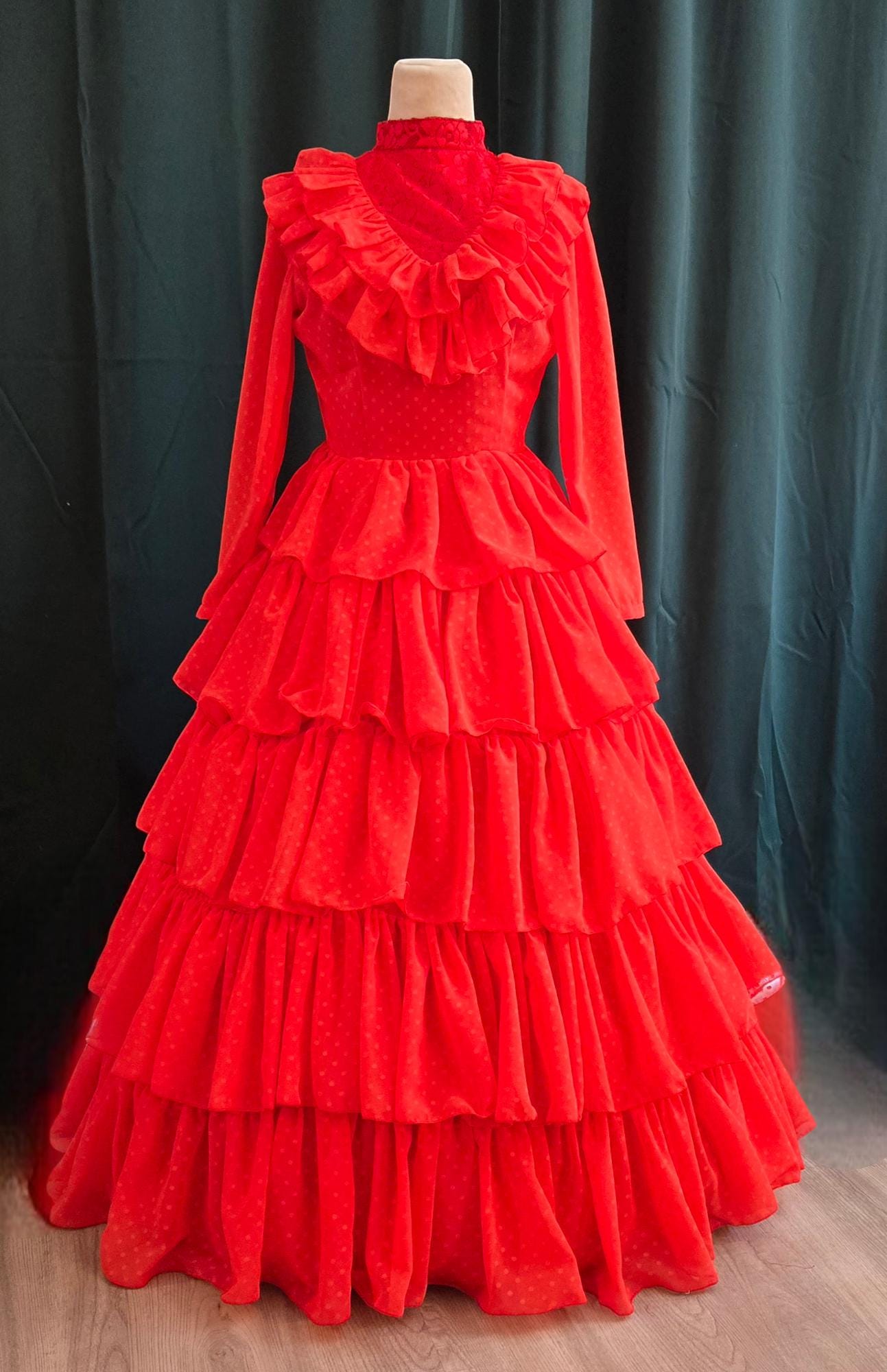 Lydia wedding dress, red, Beetlejuice