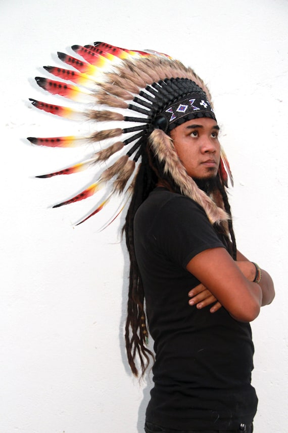 Feather Indian Headdress Replica 