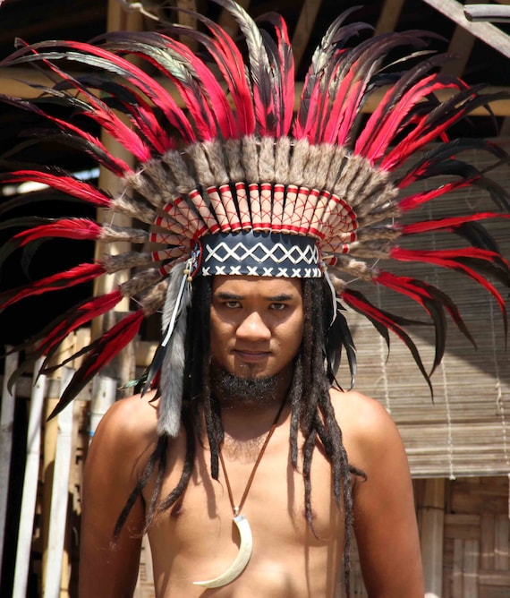 Red indian store costume male