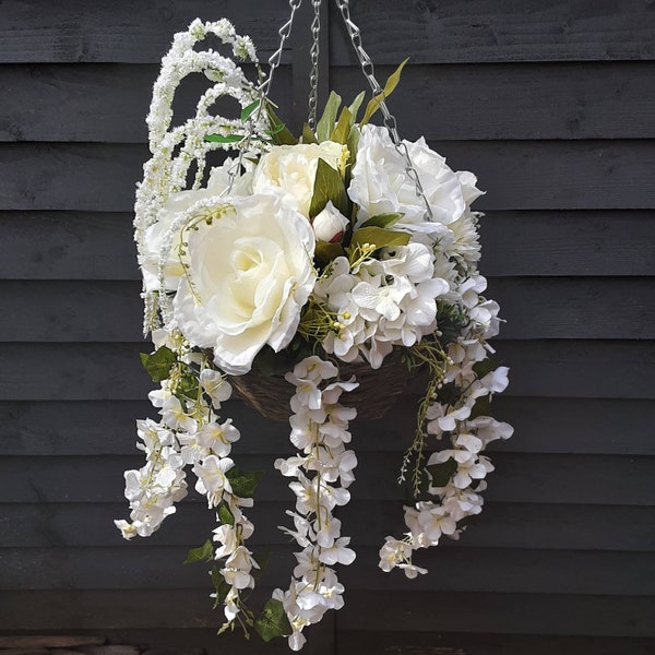 Artificial Hanging Baskets Outdoor Etsy UK