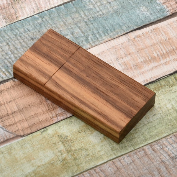 1 Wooden Olive  Flash Drive, Magnetic Cap, Wooden USB Flash Drive, Dark Wood Usb, Walnut Wood Usb, Custom Engrave