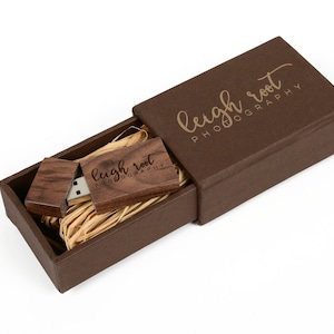 Set of 10 Personalized USB Box, Usb Packaging, Paper Box, Laser Engraved, Customizable Gifts, Wedding Favors, Party Favors, Anniversary Gift