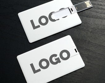 25 Custom Printed USB Flash Drive - Set of 25 Credit Card Body 2.0 USB Flash Drive- Full Color Digital Print - Personalized USB Flash Drive