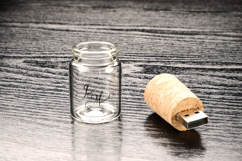 Single Item USB 2.0 Message in a Bottle Design 1-8GB Flash Drive Bottle with Cork Flash Drive.