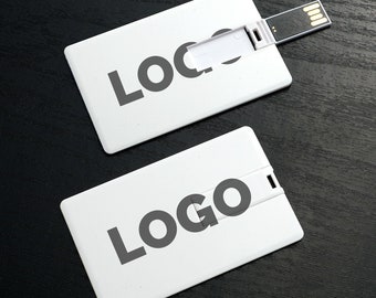50  Custom Printed USB Flash Drive - Set of 50 Credit Card Body 2.0 USB Flash Drive- Full Color Digital Print - Personalized USB Flash Drive