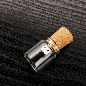 1 - 8GB/16GB Flash Drive - Single Item - Message in a Bottle Design - Cork Bottle Flash Drive.