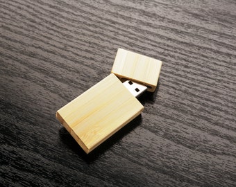 1 Bamboo USB 2.0 Flash Drive - Magnetic Cap - Wooden USB Flash Drive - Custom Engrave