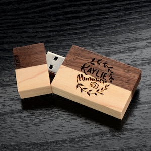 Set Of 10 16GB Walnut/ Maple, Usb Flash Drive, Customized Usb Box, Usb Box, Photo Usb Box, Photography Usb, Customized Usb Box, Wood Usb