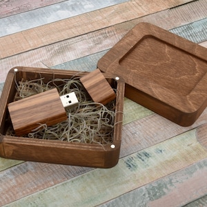 Wooden Box, Photo Box, Keepsake Box, Wedding Photos, USB Flash Drive, Memory Stick, Photo Storage, Wedding Gift Ideas, Bridal Shower Gift