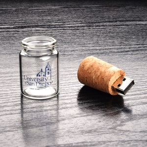 50Er Set Kork Flasche 2.0 Flash Drive - Personalisiertes One Color Print USB Flash Drive - Nachricht in der Flasche!