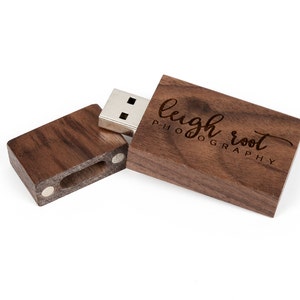 Set Of 10 Wooden Walnut Flash Drive, Wooden Usb Drive, Usb Drive, Custom Flash Drive, Custom Usb, Flash Drive Box, Wooden Usb Box, Usb Gift