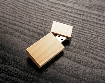 Set of 25 Wooden Maple  Flash Drive - Bulk Pack - USB Maple Wood Stick Design - Wood USB Flash Drive