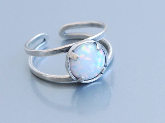 Opal Gift Ring. Opal Ring. Mothers Ring. White Opal Ring. Opal | Etsy