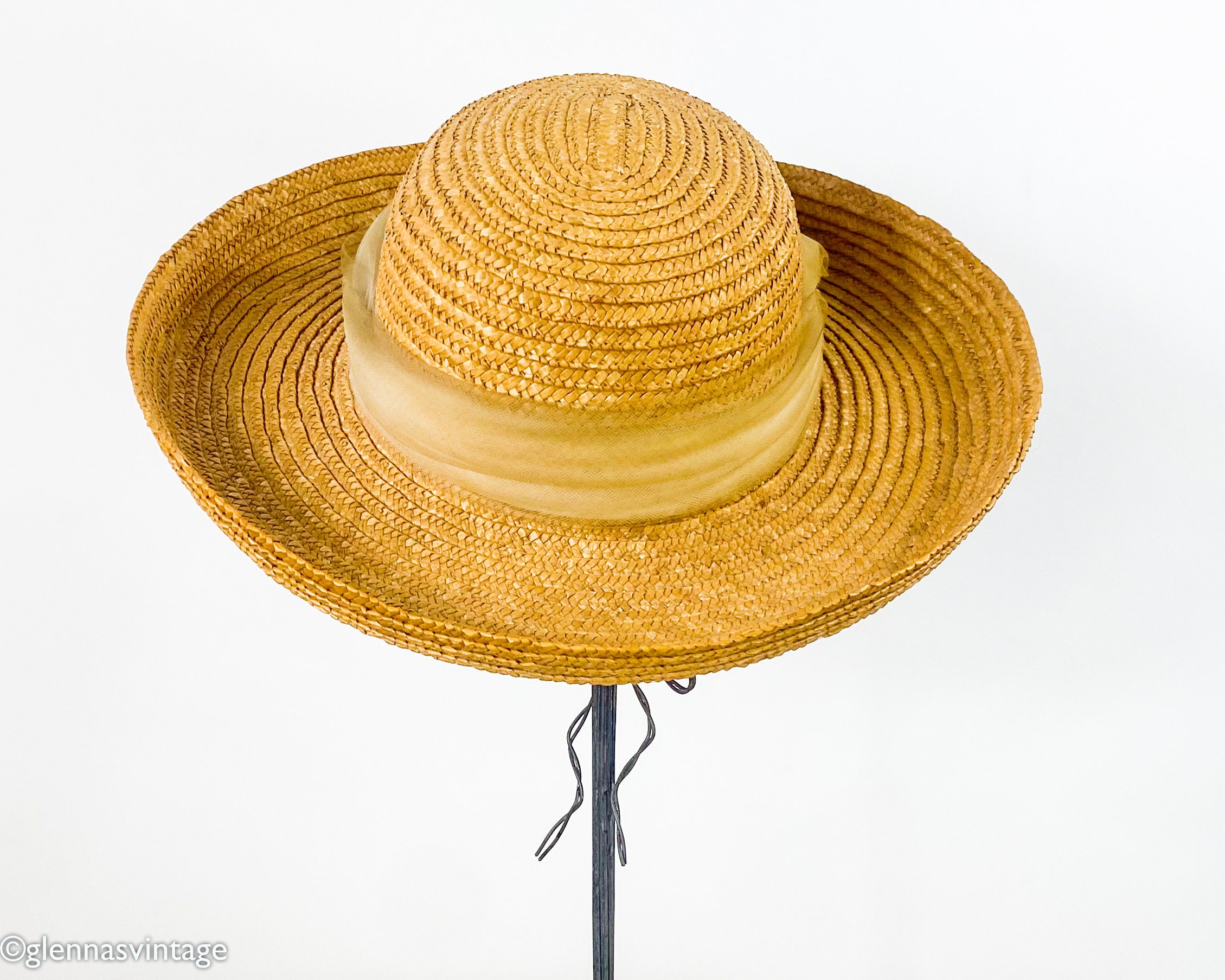 Vintage 80s 90s Straw Hat 1980s Straw Hat - Etsy main image 4