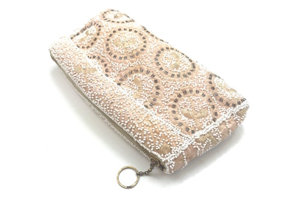 1940s Pink Beaded Clutch | 40s Blush Pink Beaded … - image 2