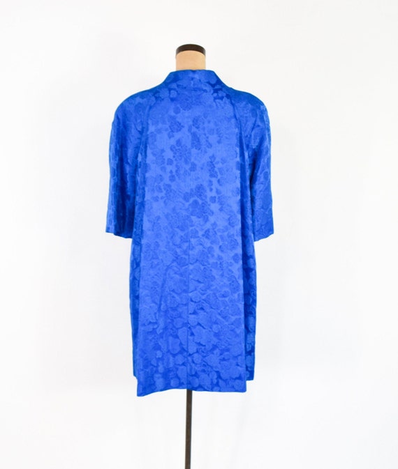 1960s Blue Brocade Dress & Coat | 60s Royal Blue … - image 4