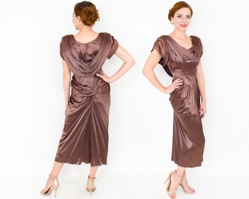 satin 50s dress